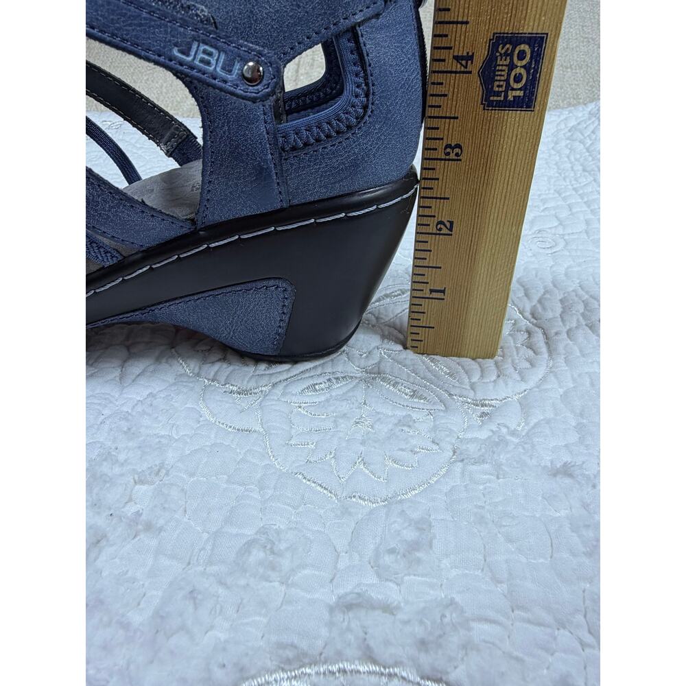 JBU by Jambu Women's 8M Blue Rosaline Strappy Comfort Wedge Sandals Casual Shoes - Picture 5 of 13